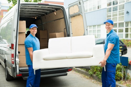 Moving van and packed boxes outside a Tufnell Park period home