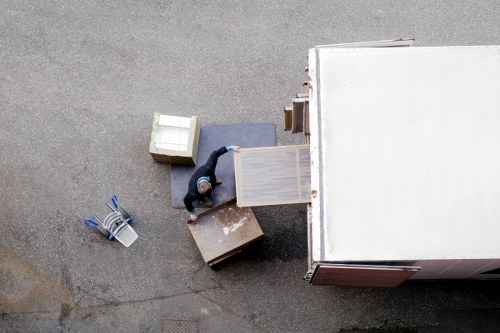Removal crew managing access challenges in a Tufnell Park office move