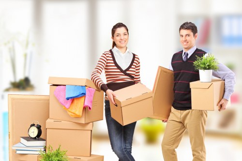 Moving van loaded for a house removal service in North London