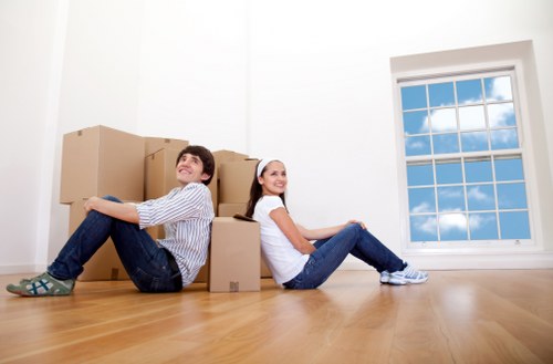 Careful packing and wrapping of belongings for a north London home move