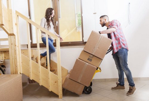 Commercial moving team preparing office relocation in Tufnell Park