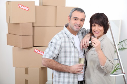 Commercial movers handling office furniture and equipment in North London