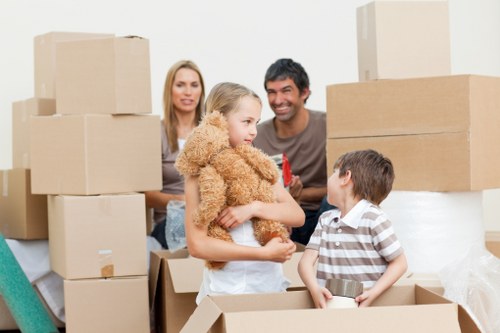 Careful packing and labelling for a business move
